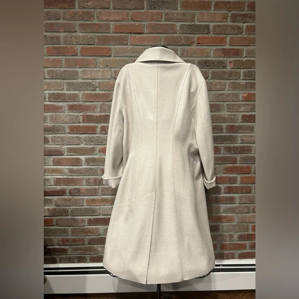Peruvian Connection 60% Alpaca / 40% Wool, Long Cream Sweater Coat Size 18 - Picture 2 of 7